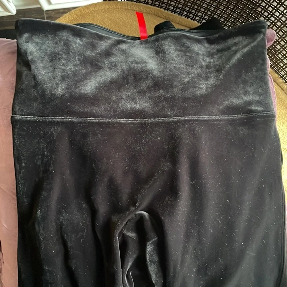 SPANX Black Velvet Leggings - Picture 5 of 8